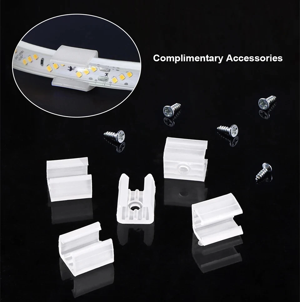 Tira de luces LED de 220v con enchufe de alimentación de la UE 2835 cinta Flexible tira de LED impermeable 220v para iluminación de jardín y sala de estar - imagen 5
