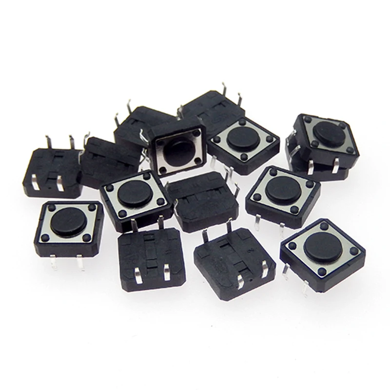 Interruptor de botón táctil dip, pulsador táctil de 30 piezas, 12x12x4,3 MM, 4 pines, Micro Tecla de alimentación, 12x12x4,3, 12x12x4,3 MM - imagen 2