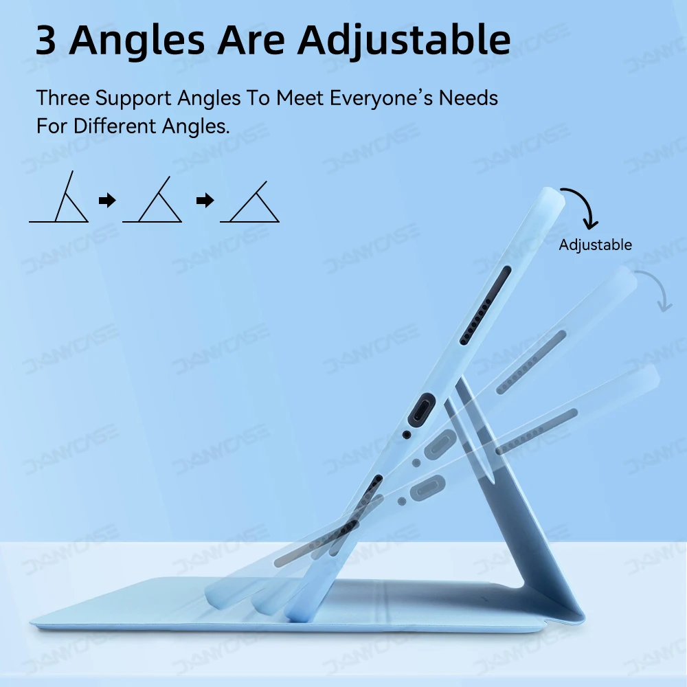 Funda para tableta MiPad 6 12,4 pulgadas 360 °   Rotación para Xiaomi Pad 6/6Pro 11 ''TPU Funda protectora Smart Sleep con soporte y ranura para bolígrafo - imagen 3