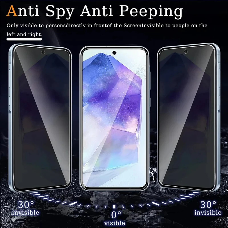 Protector de pantalla de privacidad de vidrio templado para Samsung A35 A34 A33 A32 A55 5G A54 A53 A52 A51 A71 A72 A73 A16 A15 A14 A13 A06 A05 - imagen 4