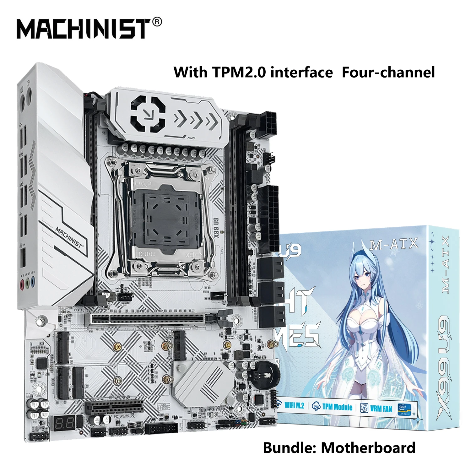 Placa base MACHINIST X99 U9 TPM2.0 con Intel Xeon E5 2696 V3 y DDR4 16GB RAM cuatro canales NVME M.2 * 3 USB3.0 - imagen 3