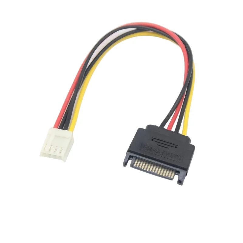 Cable de alimentación SATA Mini 4 pines hembra a enchufe macho de 15 pines Cable de conversión Cable de alimentación FDD de disquete conectar adaptador IDE - imagen 3