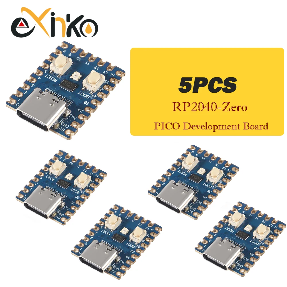 1-10 Uds Raspberry Pi RP2040-Zero microcontrolador PICO Placa de desarrollo RP2040 procesador Cortex M0 + de doble núcleo 2MB Flash - imagen 2