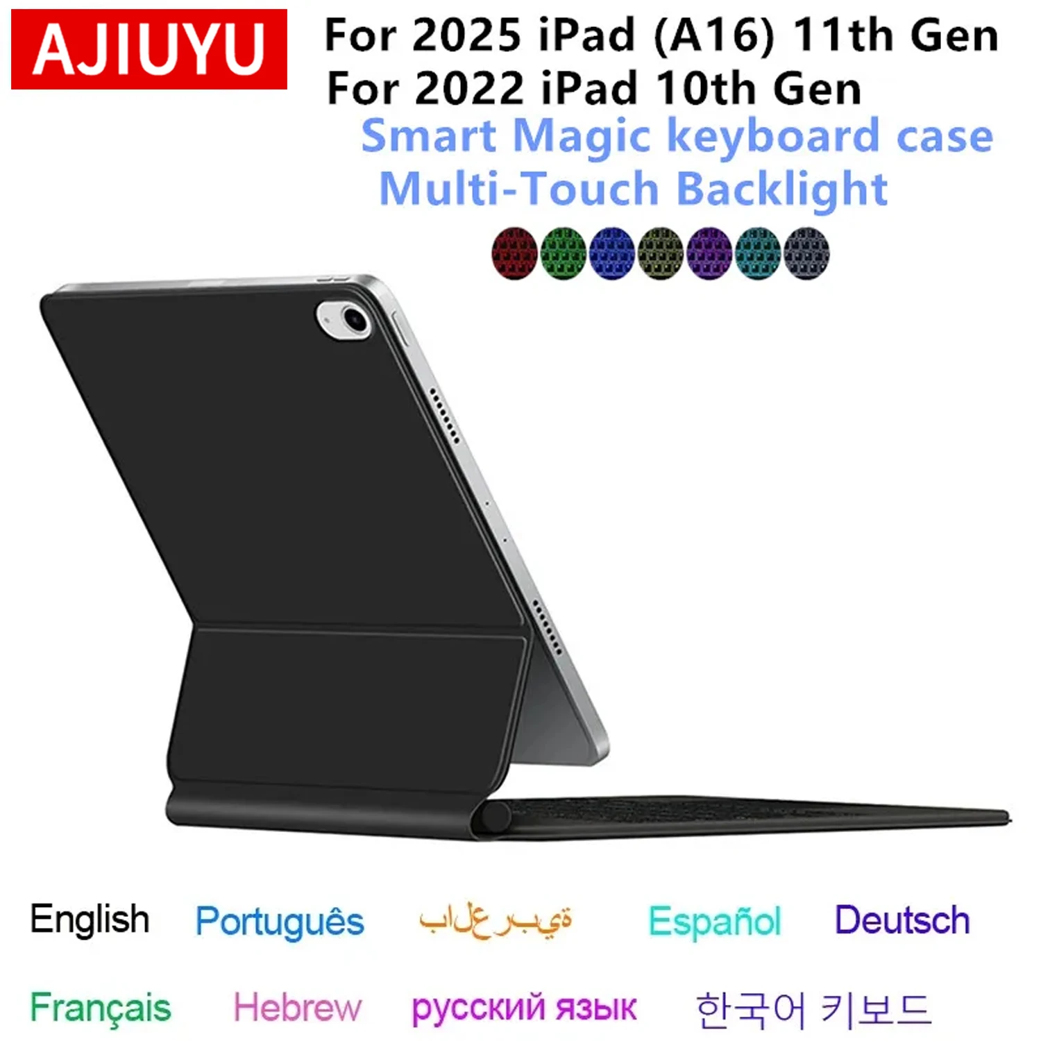 Teclado Magico iPad 11a Gen - Funda Folio Magnetica 2025 Bluetooth - imagen 4