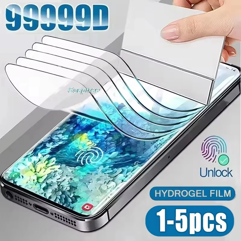 1-5 uds Protector de pantalla HD película de hidrogel para POCO F7 F6 X7 Pro M7 M6 X6 X5 F5 C75 C65 X3 NFC M7 Plus 5G C71 no vidrio templado