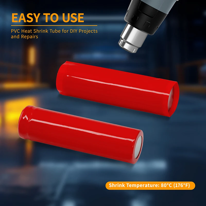 Tubo termorretráctil de PVC de 1 ~ 20m, envoltura de caja de litio, ancho rojo, funda de Cable de 7 ~ 280mm, paquete de batería Lipo 18650, película aislante de protección - imagen 5