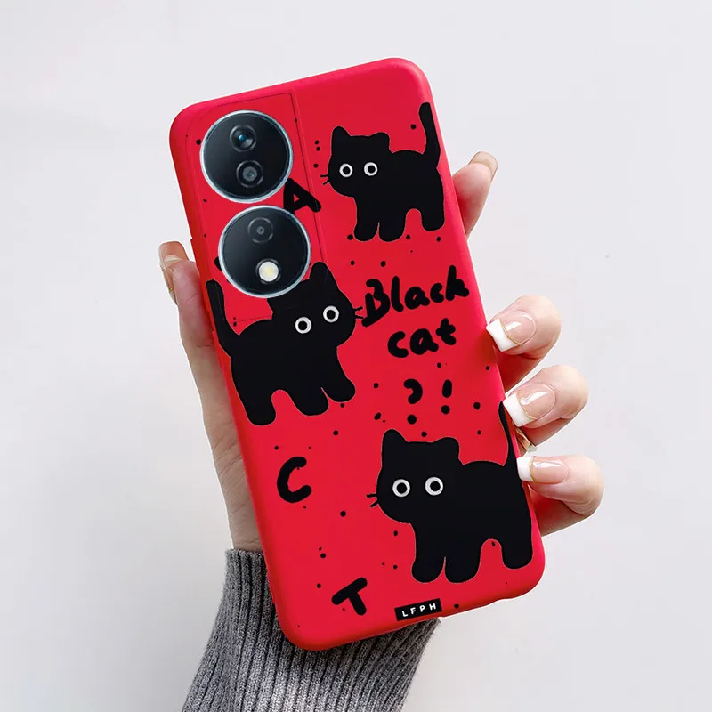 Para Honor 90 funda inteligente Honor 90 funda de teléfono inteligente lindo gato dibujos animados cachorro perro TPU funda protectora trasera de silicona en Honor 90 Smart - imagen 5