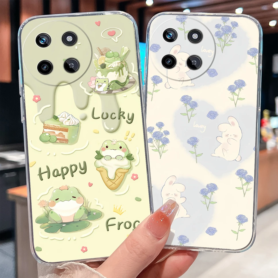 Para Realme 11 Pro Plus 11X Funda de teléfono flores suave TPU transparente silicona duradera Funda para Realme 11Pro + parachoques ligero - imagen 4