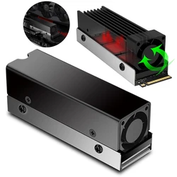 Disipador Térmico M.2 SSD 2280 con Ventilador y Almohadilla Aluminio
