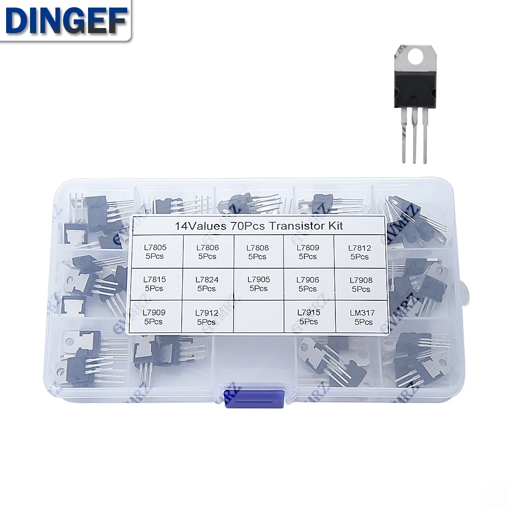 14 valores 70 Uds regulador de voltaje TO-220 cada uno KIT de 5 uds L7805 L7806 L7808 L7809 L7812 L7815 L7912 LM317