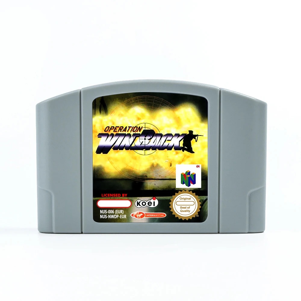 Operación WinBack Cartucho de juego para consolas PAL EUR de 64 bits Tarjeta de juego N64