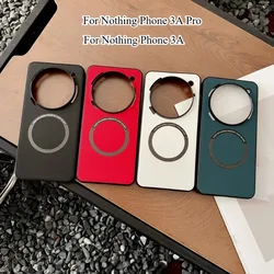 Funda Magsafe Nothing Phone 3A Pro de cuero PU magnética antidesgaste