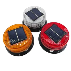 Luz intermitente LED solar coche con succión magnética nocturna