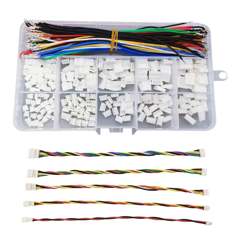 Cable de extensión de paso JST ZH de 1,5mm, conector macho hembra, adaptador de carcasa de 2/3/4/5/6 pines con Cable de silicona suave prensado de 28AWG