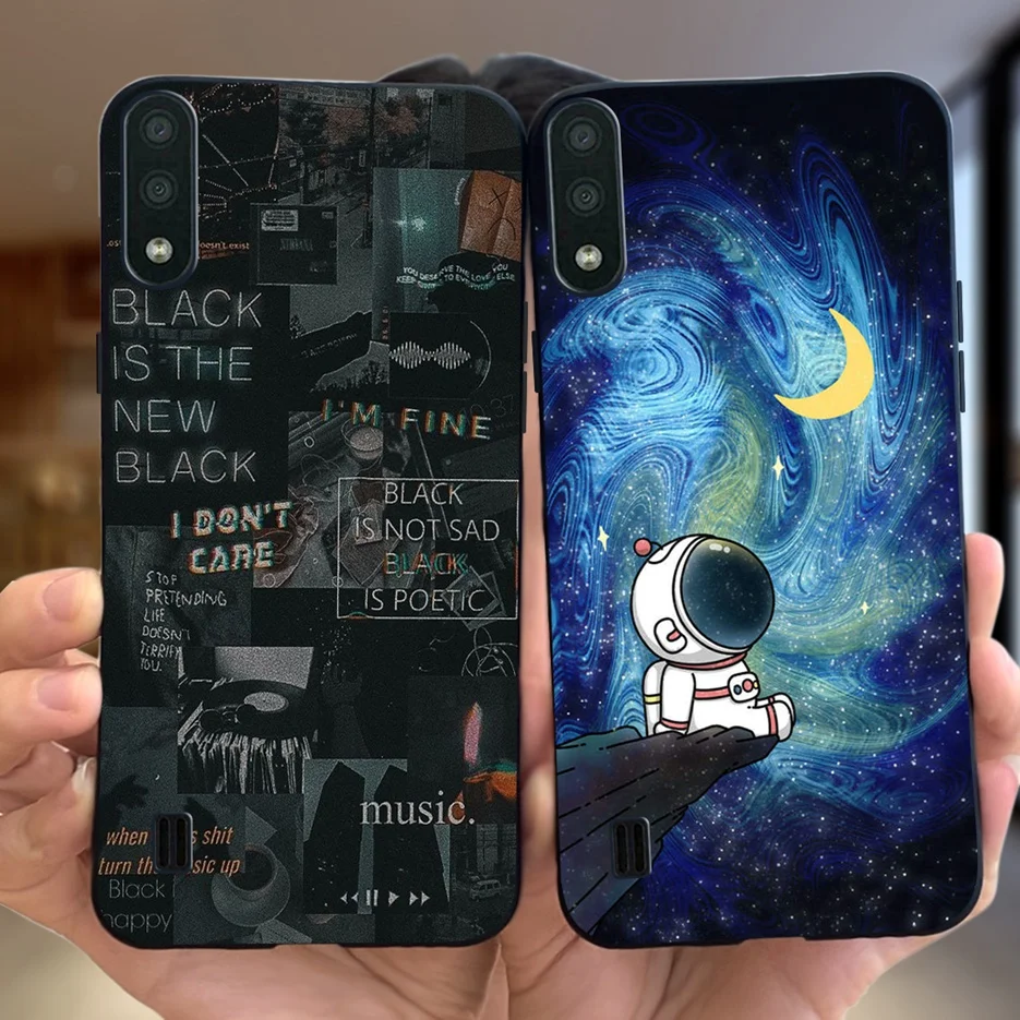 Para Samsung Galaxy A01 funda M01 Popular caramelo pintado contraportada suave TPU funda de teléfono para Samsung A01 Galaxy M01 A 01 Fundas Capa - imagen 5