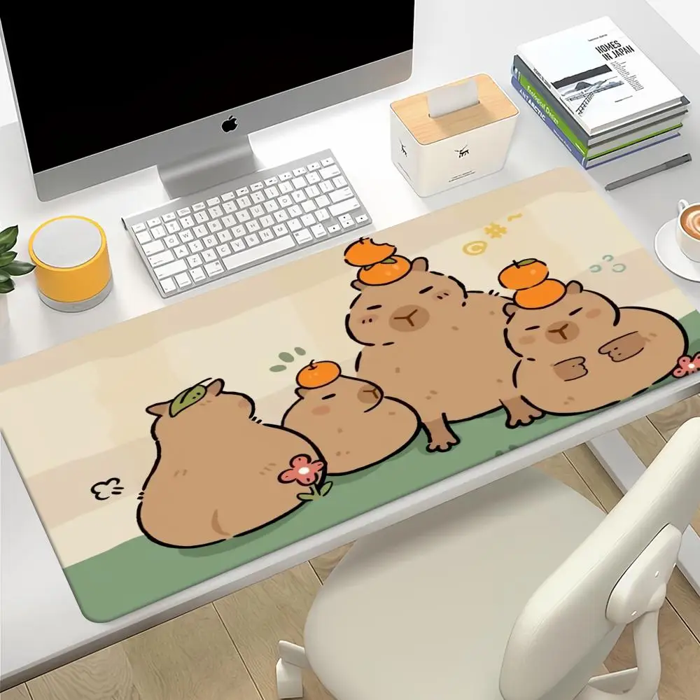 Alfombrilla de ratón Capybara divertida para juegos de ordenador, teclado de PC, alfombrilla de ratón grande - imagen 2