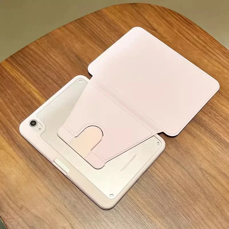 Cubierta acrílica con soporte inteligente para iPad Pro 12,9 2017 2015 2022 2021 2020 2018 360 °   Funda para tableta con rotación - imagen 2