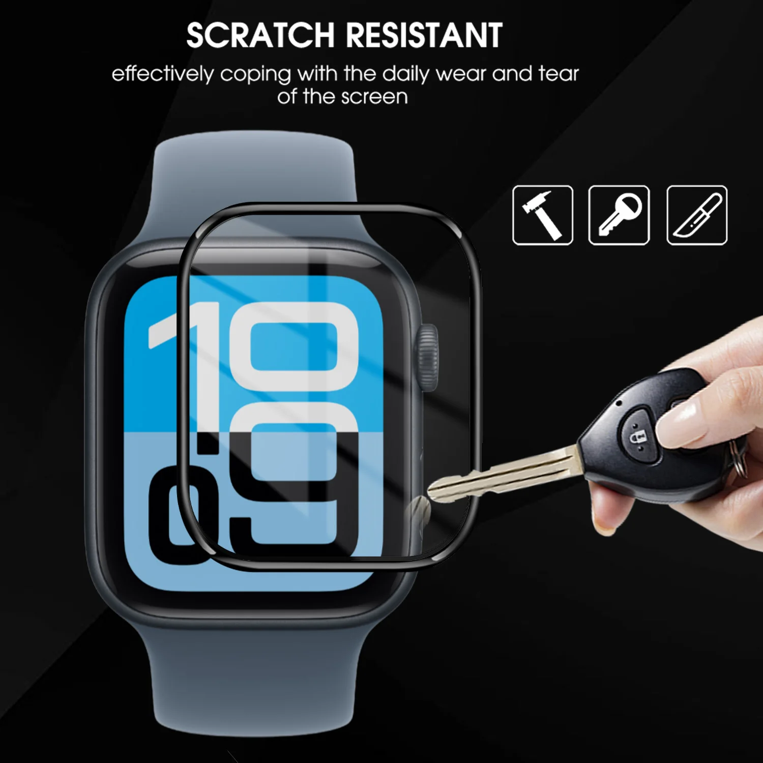 Película protectora de pantalla para reloj inteligente, no de vidrio para Apple Watch SE 3, 40mm, 44mm, películas de hidrogel suaves Ultra transparentes para iWatch SE3 - imagen 5