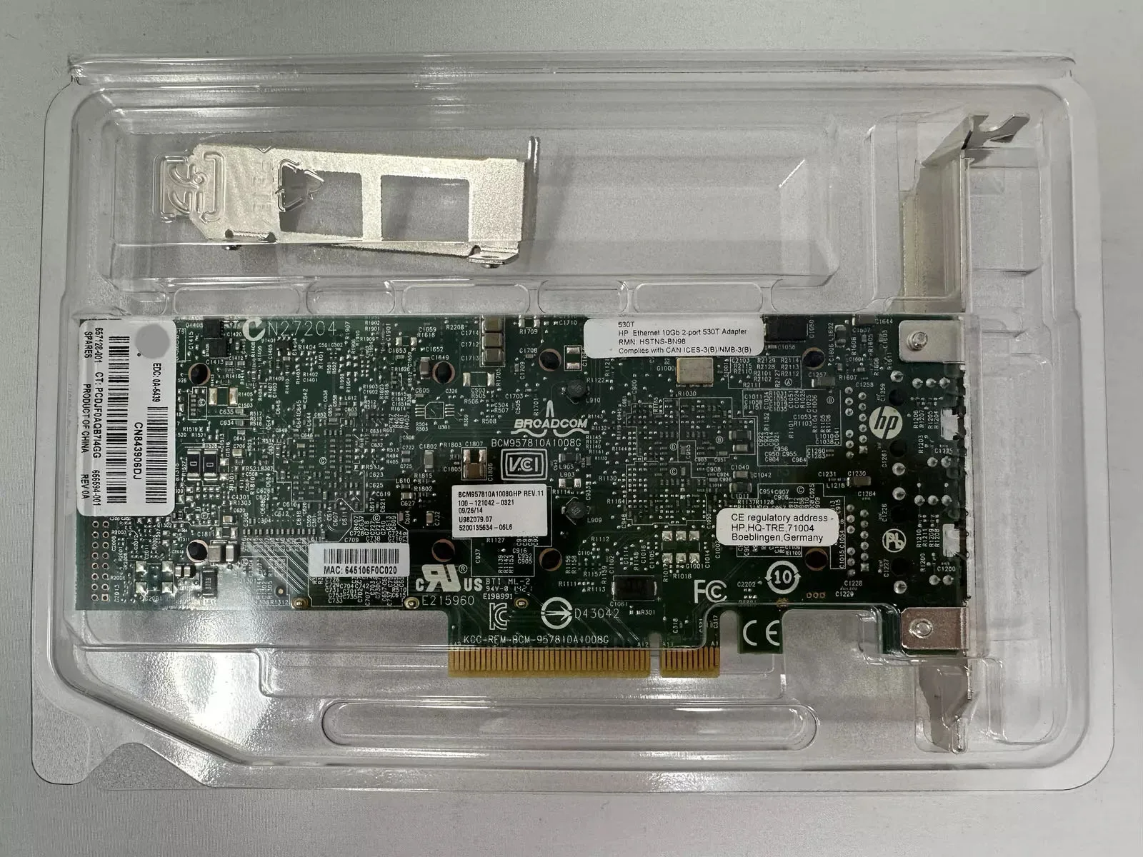 530T 657128-00110Gb Adaptador de red de puerto dual 10Gb 656596-B21 Adaptador de red - imagen 3