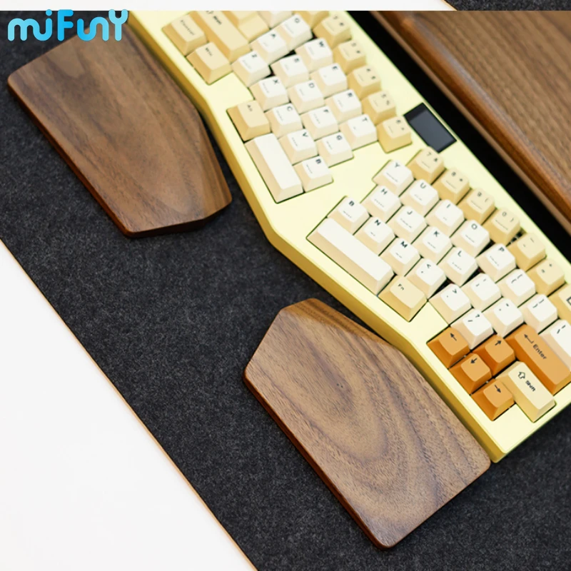 MiFuny-reposamuñecas de madera para teclado dividido, reposamuñecas ergonómico Original para teclados mecánicos Alice, 61%, 68%, 84%, 87%, 98%, 104% - imagen 3