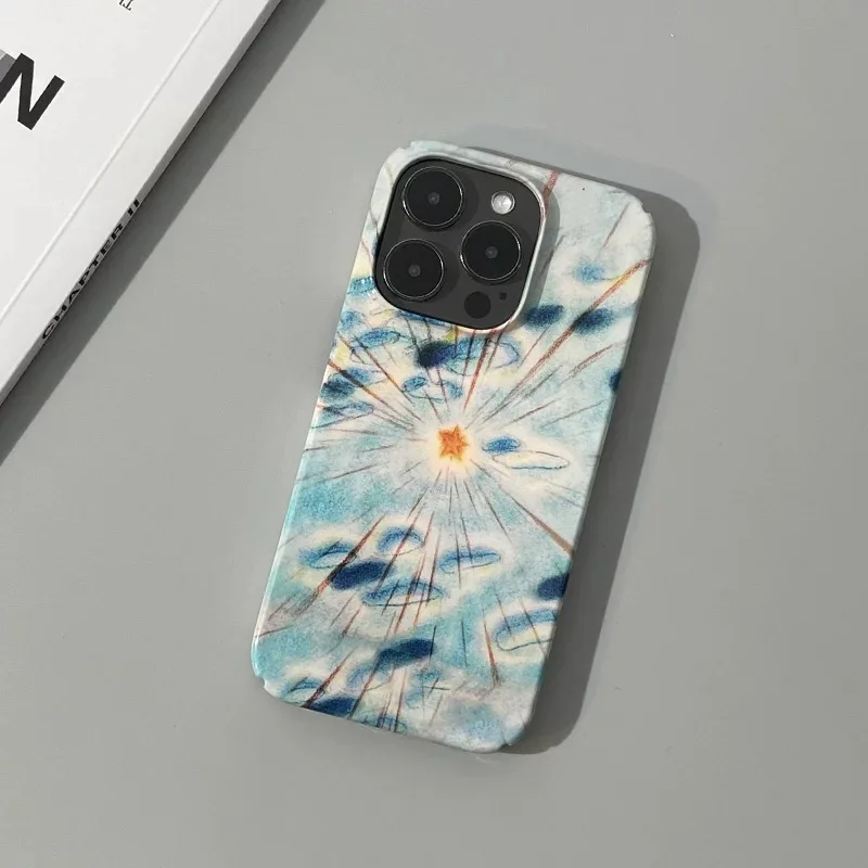 Funda de teléfono INS para iPhone 16 15 14 13 12 11 Pro Max XS XR XSMax 6 7 8 Plus, cubierta dura HD brillante para PC, cubierta de estrellas radiantes coreanas - imagen 2