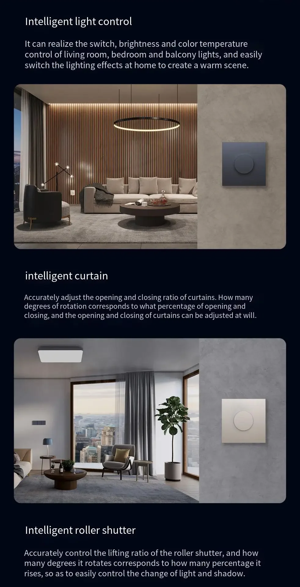 Aqara-interruptor atenuador H1, interruptor giratorio inalámbrico Zigbee 3,0, Control remoto para bombilla, cortina, funciona con la aplicación Aqara Home - imagen 4