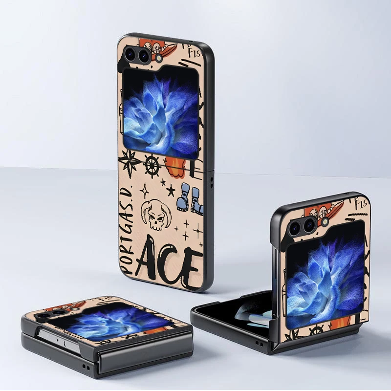 Cool One Piece ASCE Logo contraportada funda de teléfono para Samsung para Galaxy Z Flip 5 Z Flip 3 Z FLIP 6 Z Flip - imagen 2