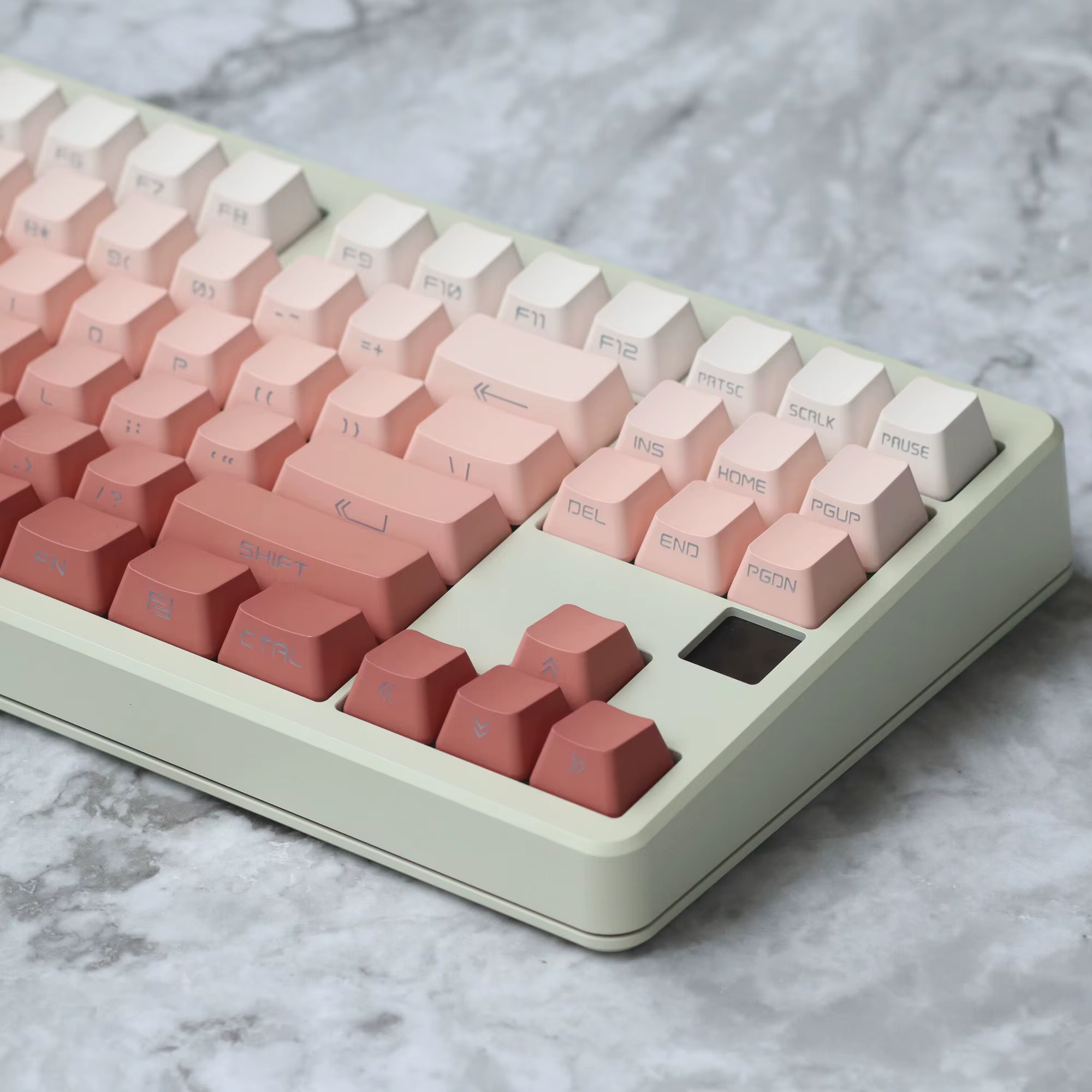 Keycaps PBT rosa gradiente retroiluminadas OEM GK61/68/87/104 - imagen 3
