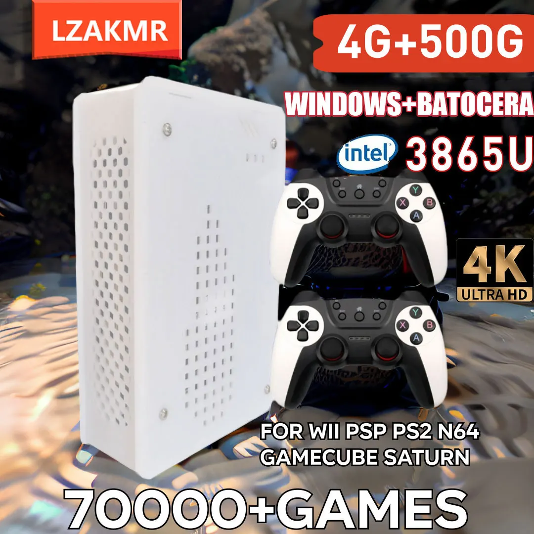 Regalo para niños Retro 500GB Super consola de juegos R3 PRO Batocera 3865U 70000 + juegos para Wii PS2 PSP GameCube N64 mango inalámbrico