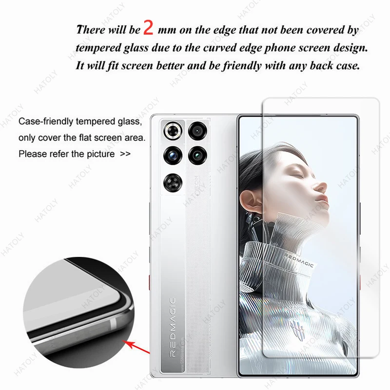 Para ZTE nubia RedMagic 11 Pro vidrio HD película protectora transparente Protector de pantalla para RedMagic 11 Pro Plus Protector de lente de cámara - imagen 4