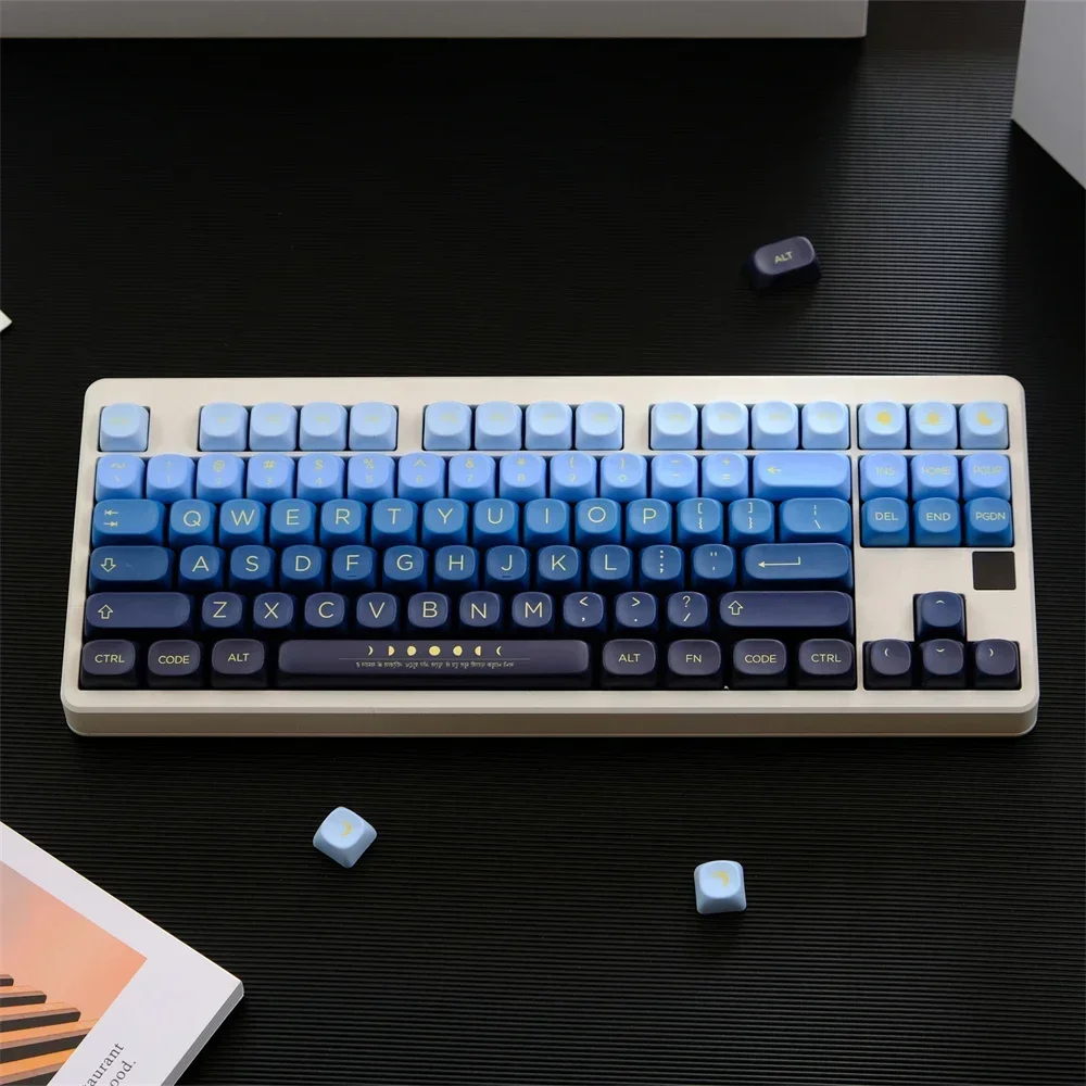 Teclas PBT Moonrise, teclas de perfil MOA, teclas de sublimación de tinte, 126 teclas para teclado de juego mecánico MX Switch - imagen 5