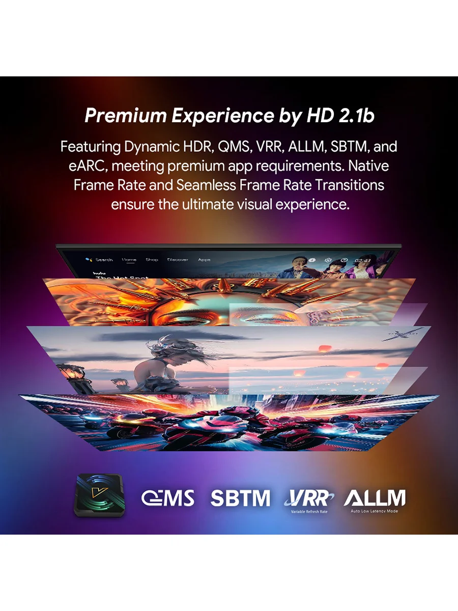 VONTAR ATV Android14 TV Box Realtek1325 CPU A55 Edge AI Mali-G57 GPU compatible con AI-PQ AI-SR HDR Wifi6 reproductor multimedia decodificador - imagen 3