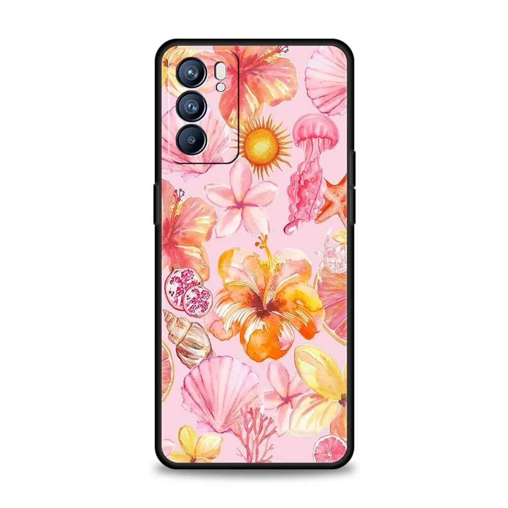 Funda oceánica de medusas rosas para Oppo Reno14 Reno13 Reno12 11 F 10 Find X5 X9 Pro A54 5G A53 A52 A9 A78 4G A79 A80 A98 - imagen 5