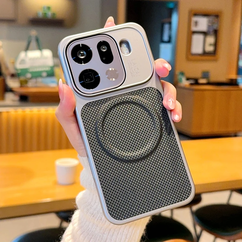 Para OPPO Find X9 Pro funda de lujo de cuero PU + PC funda protectora trasera magnética Magsafe para Find X9 X9Pro X 9 carcasa de teléfono