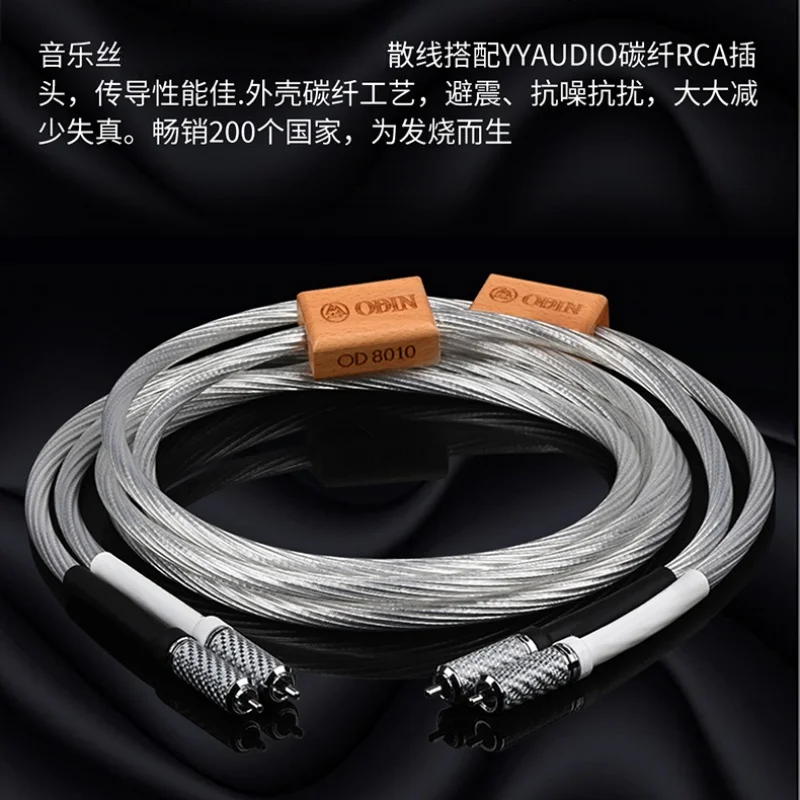 Amplificador Cable de alimentación de Audio fiebre 7N OFC Cable a granel Chapado en plata Hifi señal de grado de fiebre Audio música cinta Cable de altavoz - imagen 5