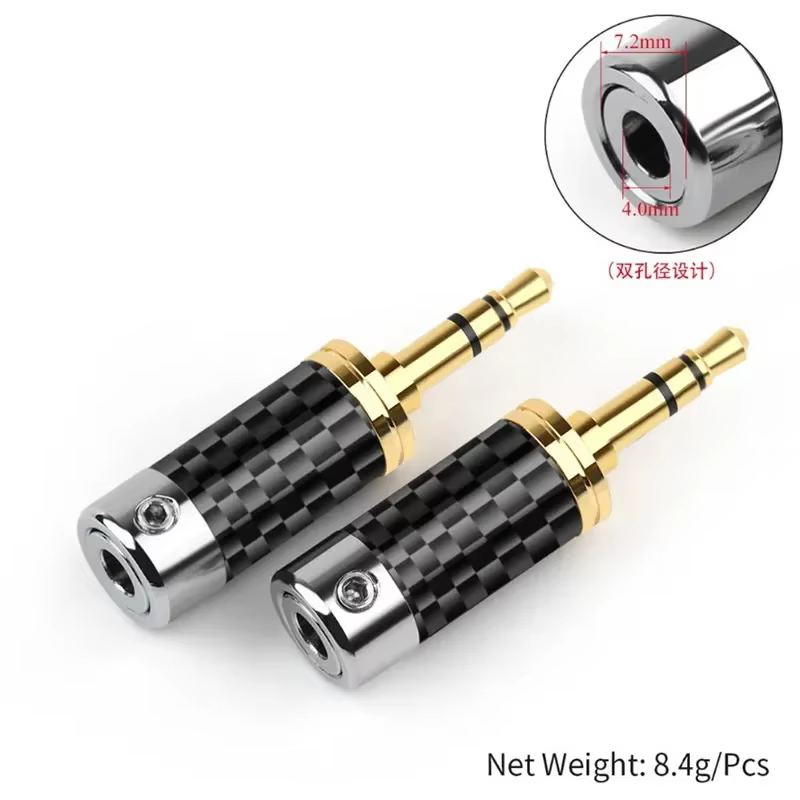 Conector Jack 3,5mm 3 Polos – Carcasa Carbono Audio HiFi