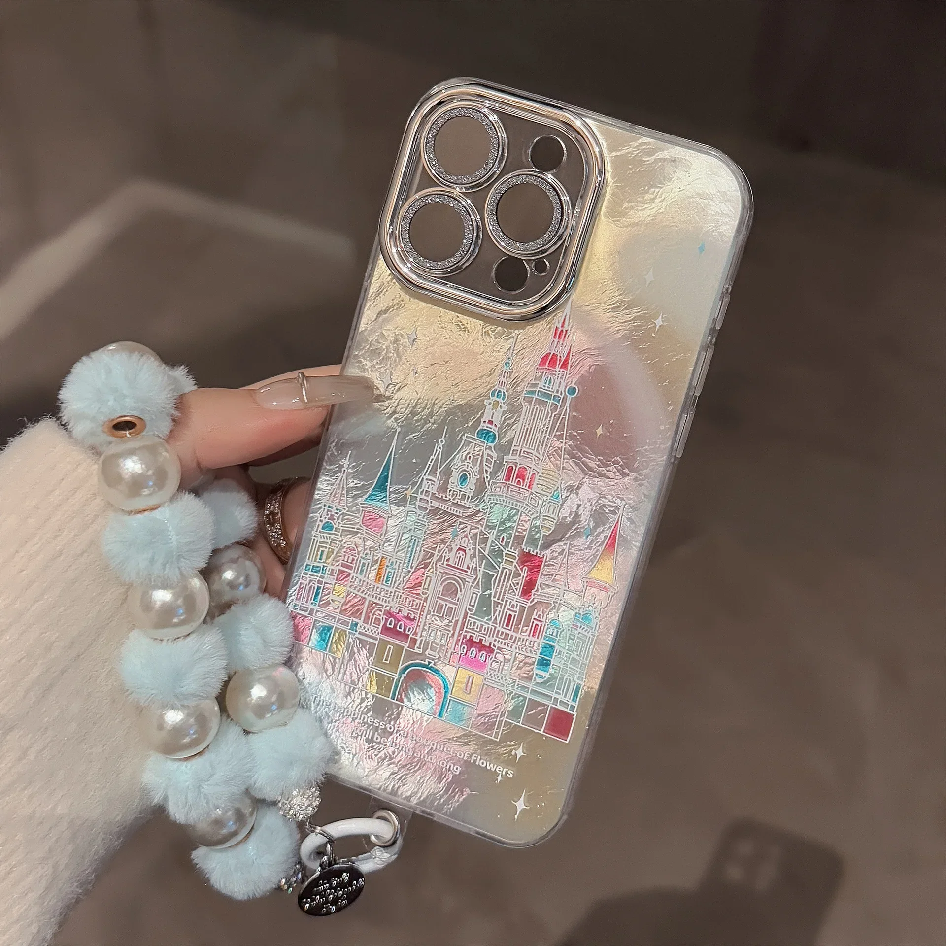 Funda de teléfono Laser Castle con protección de lente y cordón para iPhone 16e 15 14 13 12 Pro Max 11 XR X 8 7 Plus cubierta a prueba de golpes - imagen 2