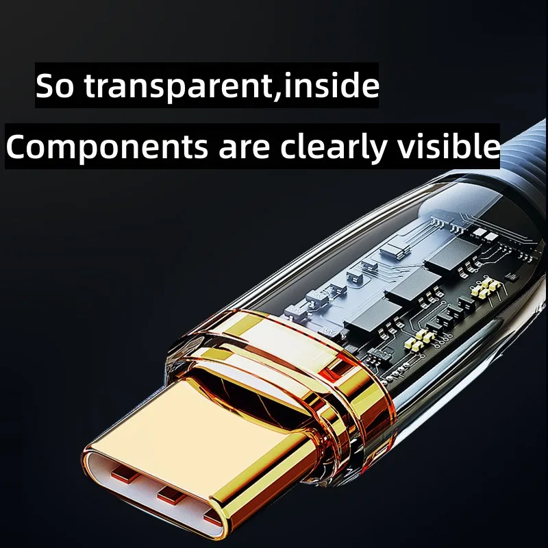 Cable USB tipo C de carga rápida, cargador de teléfono móvil de 120W, 6A, Cable de datos para iPhone, Samsung, Xiaomi - imagen 3