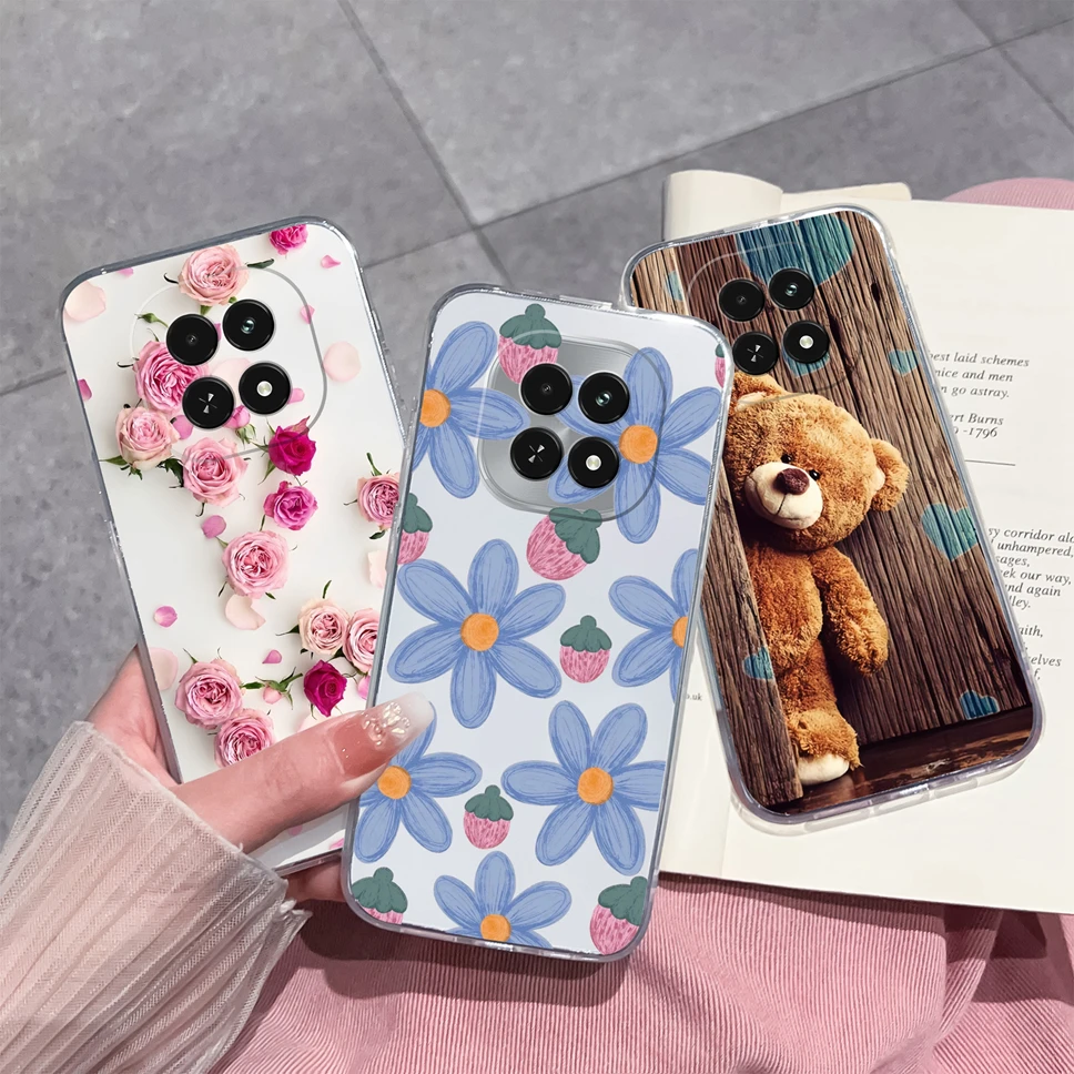 Funda de teléfono para Realme V60 Pro V60S 5G transparente lindo oso suave TPU silicona a prueba de golpes Funda protectora para Realme V 60 Funda - imagen 5