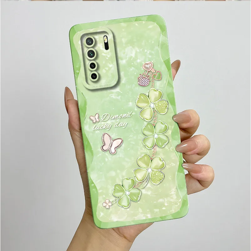 Fundas para Huawei Nova 7 SE CDY-NX9A CDY-AN00 funda de teléfono estética de lujo suave silicona líquida a prueba de golpes Fundas protectoras traseras - imagen 2