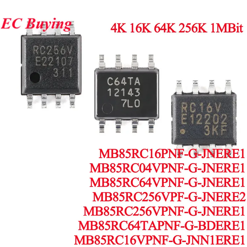 MB85RC16V MB85RC64TA MB85RC256V MB85RC04V MB85RC16 MB85RC64V MB85RC1MT RC256V 4K 16K 64K 256K 1M I2C EEPROM Chip de memoria FRAM IC