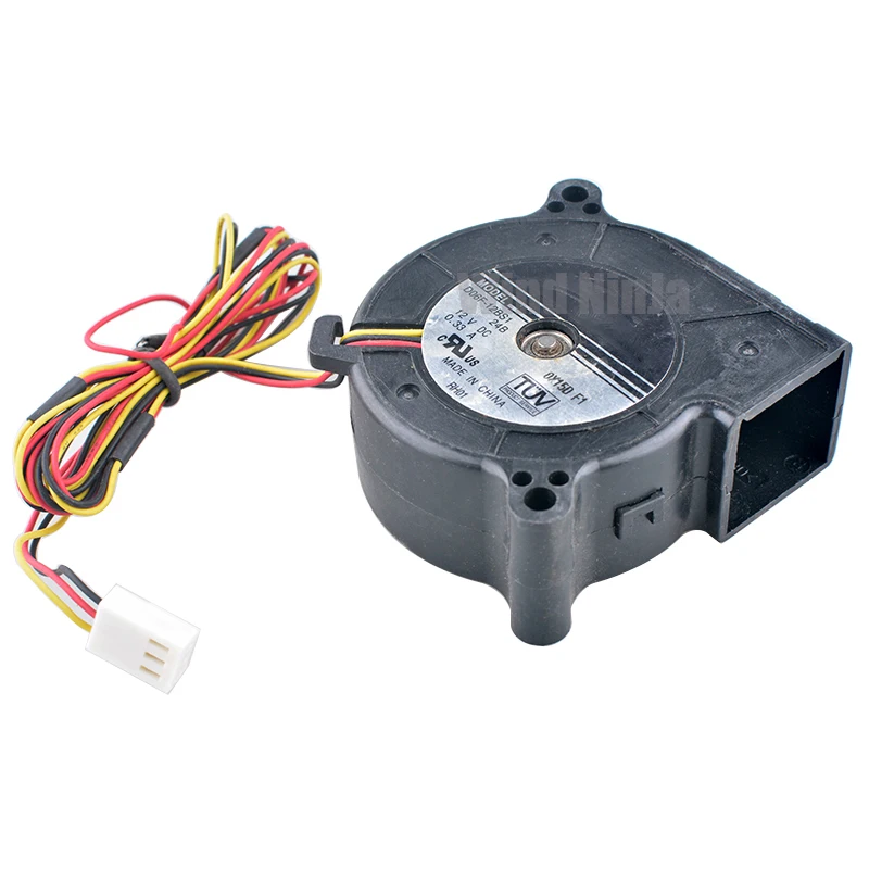 D06F-12BS1 Ventilador centrífugo de 6 cm, 60 mm, 60 x 60 x 25 mm, DC12V, 0,33 A, 3 pines para proyectores y impresoras, funcionamiento silencioso - imagen 4