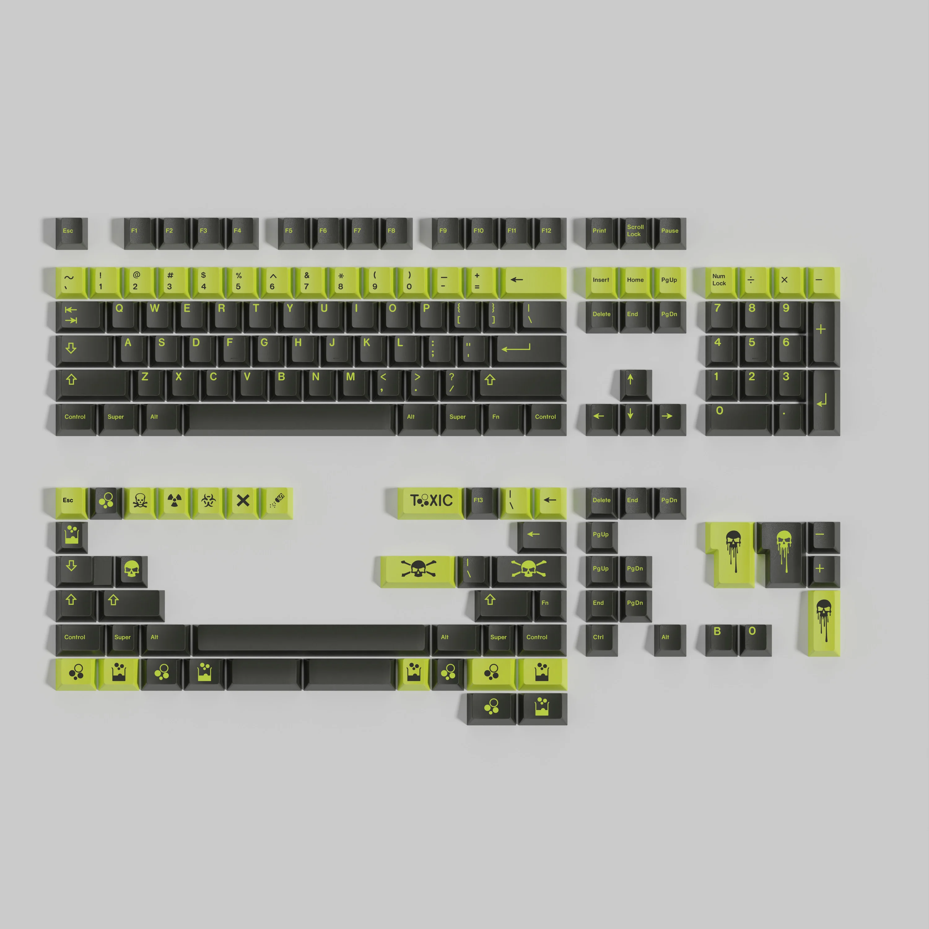 Juego de teclas tóxicas GMK, 162 teclas, Material PBT, perfil de cereza, teclas para juegos para teclado mecánico MX Switch