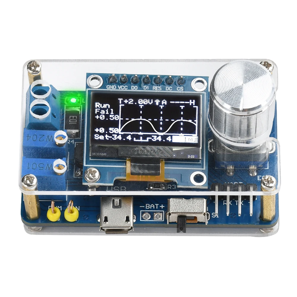 Kit de osciloscopio MIN-DOS, pantalla LCD de 0,96 ", Kits electrónicos de bricolaje, microcontrolador STC PWM y generador de señal FM de onda sinusoidal pura - imagen 3