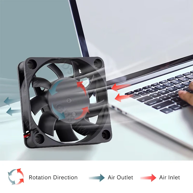 Gdstime DC 5V ventilador enfriador USB ventilador de escape sin escobillas 40MM/50MM/60MM/70MM/80MM accesorios de radiador para refrigeración de impresora 3D - imagen 3