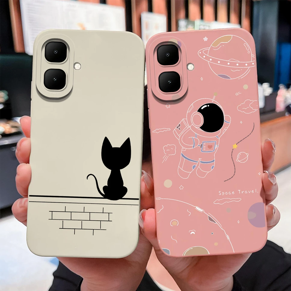 Fundas para Infinix Smart 10 Shell encantador astronauta de dibujos animados suave cubierta de teléfono de silicona líquida para Infinix Smart10 Funda Coque - imagen 3