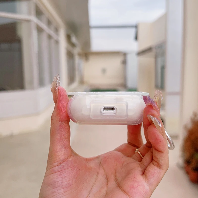 Funda inalámbrica Bluetooth para AirPods1/2/3 AirPods4 AirPods Pro y pro2 Tpu funda para auriculares con patrón de flores con llavero - imagen 4