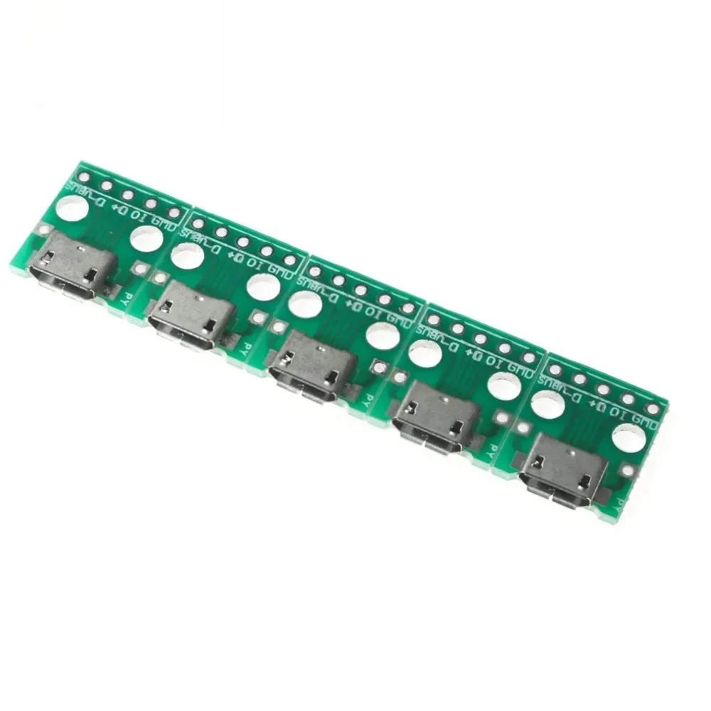 Placa adaptadora Q99, conector hembra, adaptador MICRO USB a DIP, conector de 5 pines de 2,54mm, placa de ruptura de adaptador PCB DIP, 10 Uds. - imagen 3