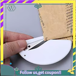 NUEVO cortador de papel, abrecartas, cortador de sobres ABS, abrecartas de correo con cuchillo de papel de hoja, tres paquetes, blanco