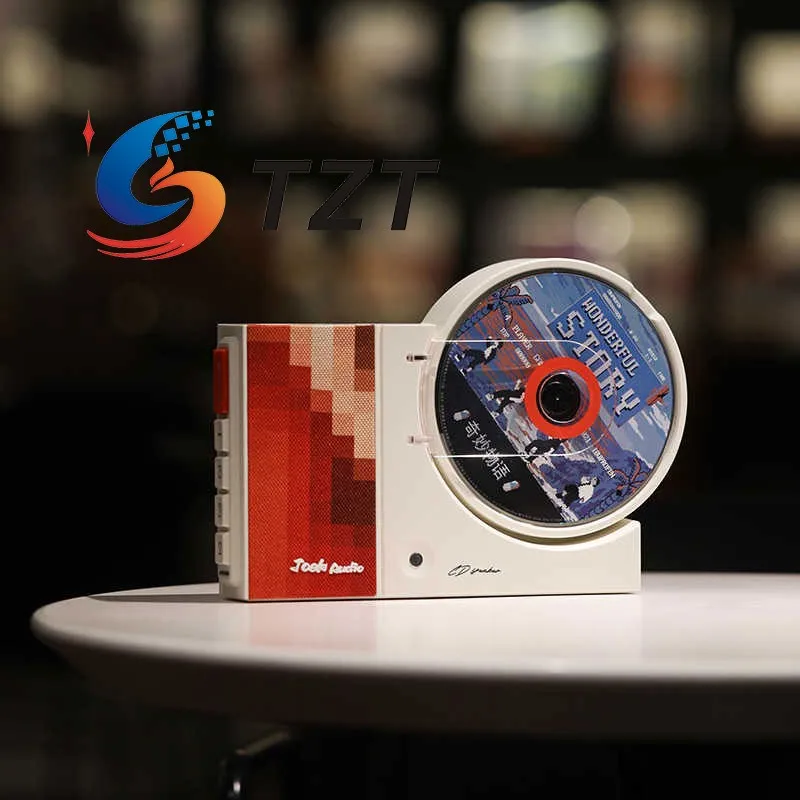 Reproductor de CD TZT verde/rojo A1000 Bluetooth5.3 2x3W altavoz de Audio HiFi reproductor de música montado en la pared de escritorio - imagen 4